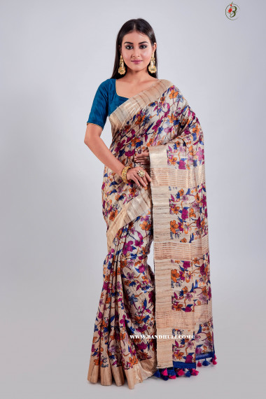 Tunisha Floral Tussar Ghicha